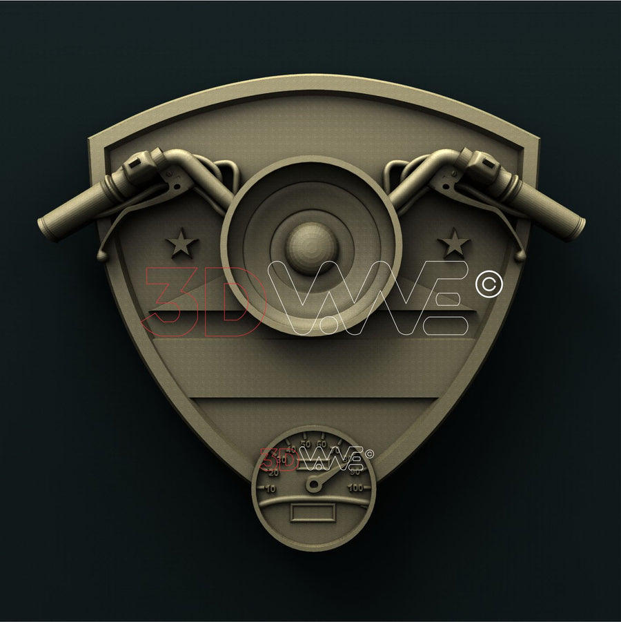 MOTORCYCLE SIGN 3D STL 3DWave