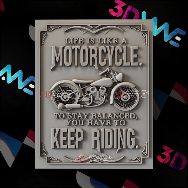 MOTORCYCLE SIGN3d stl 3DWave.us