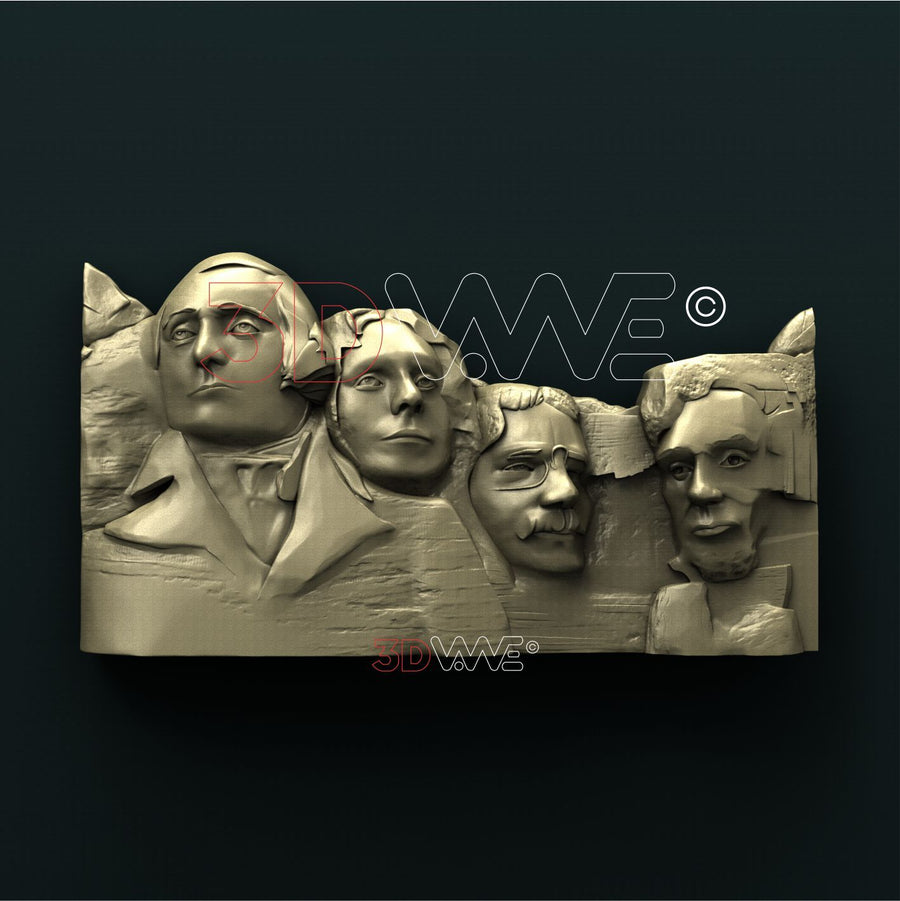 MOUNT RUSHMORE 3D STL 3DWave