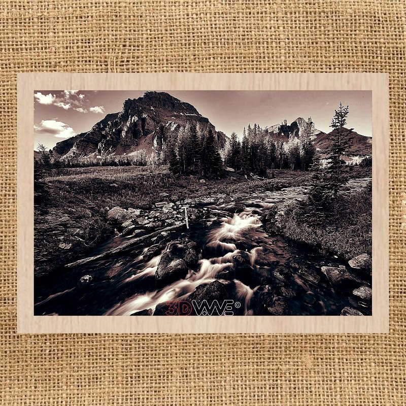 MOUNTAINS Glowforge laser file 3DWave