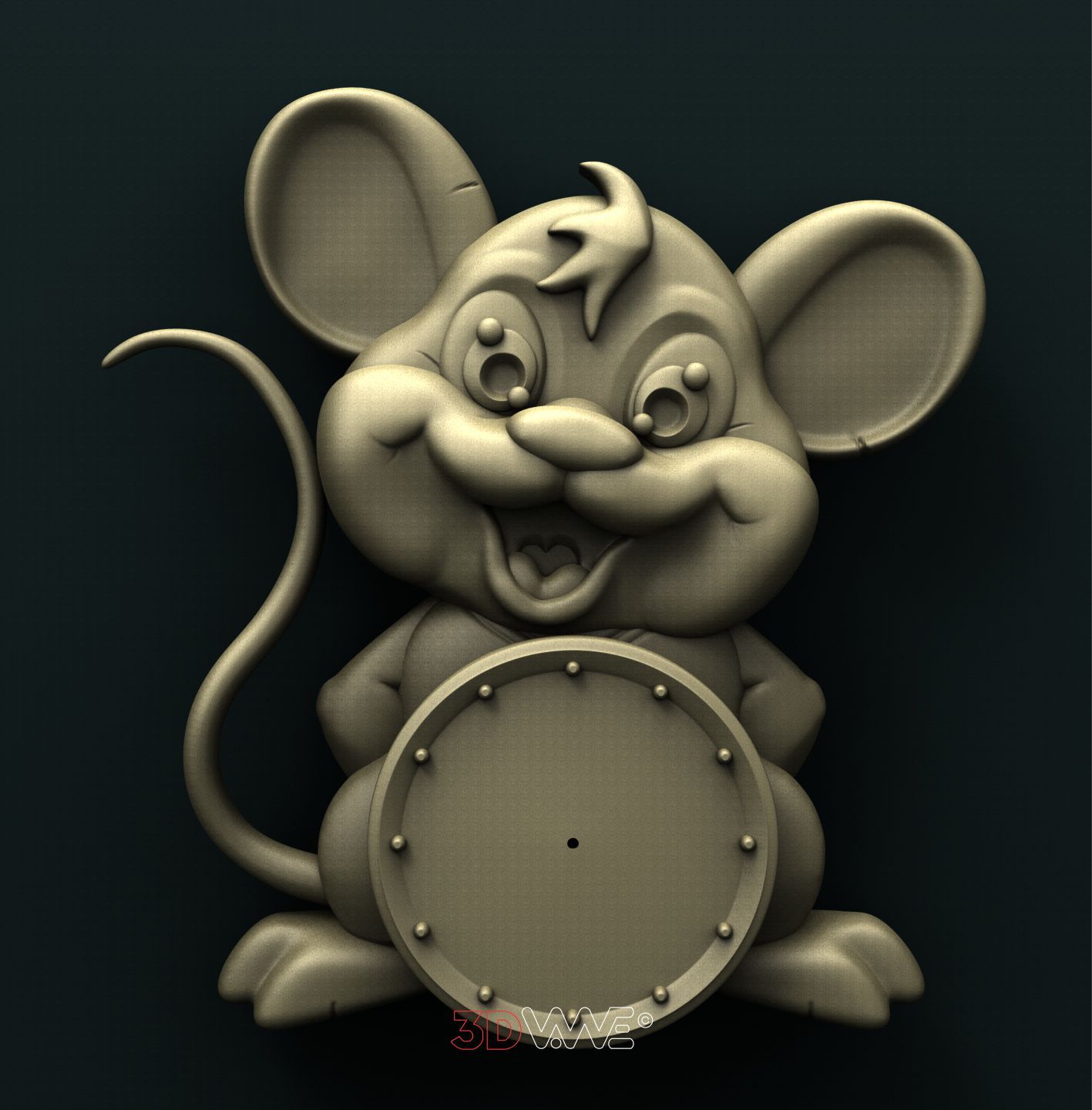 MOUSE CLOCK 3D STL 3DWave