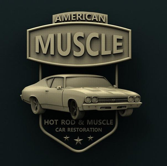 MUSCLE CAR 3D STL 3DWave