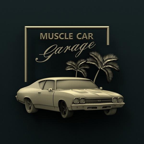 MUSCLE CAR GARAGE 3D STL 3DWave
