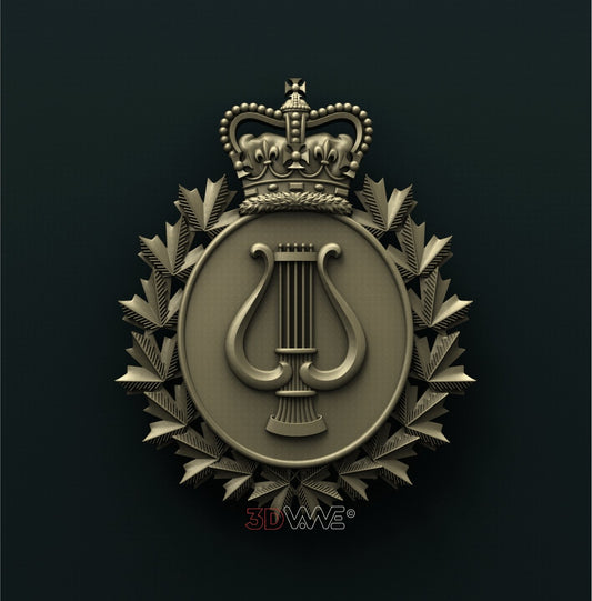 MUSIC BRANCH BADGE, CANADIAN FORCES 3D STL 3DWave