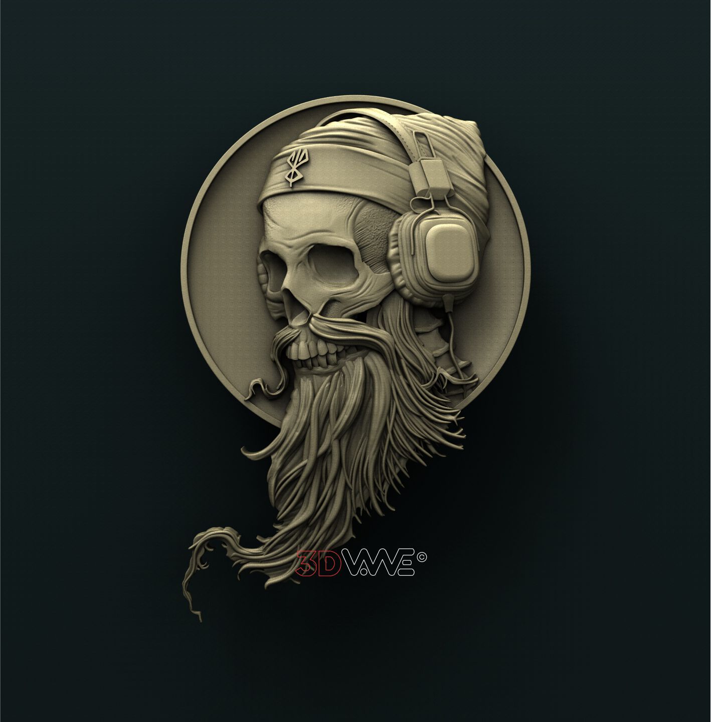 MUSIC SKULL 3D STL 3DWave