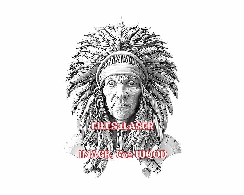 Native american 3d illusion & laser-ready files - 3DWave.us