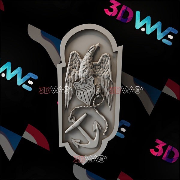NAVY EAGLE 3d stl 3DWave.us