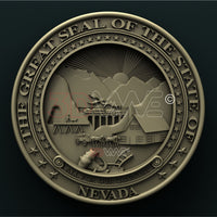 Thumbnail for NEVADA STATE SEAL 3D STL 3DWave