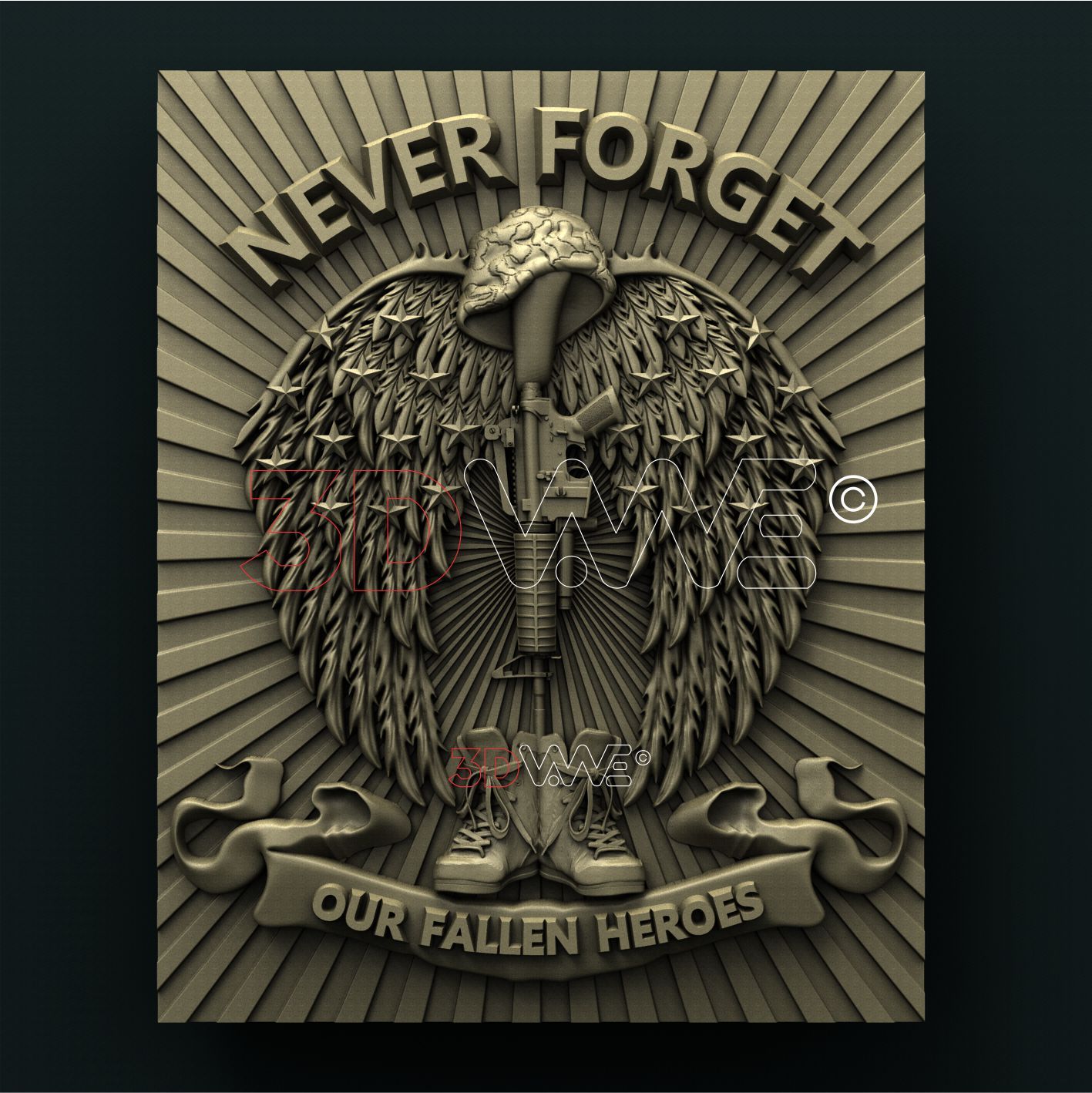 NEVER FORGET 3D STL 3DWave