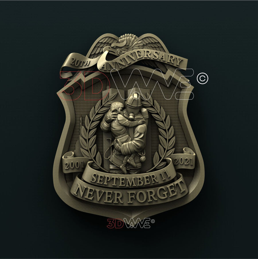 NEVER FORGET 9/11 3D STL 3DWave