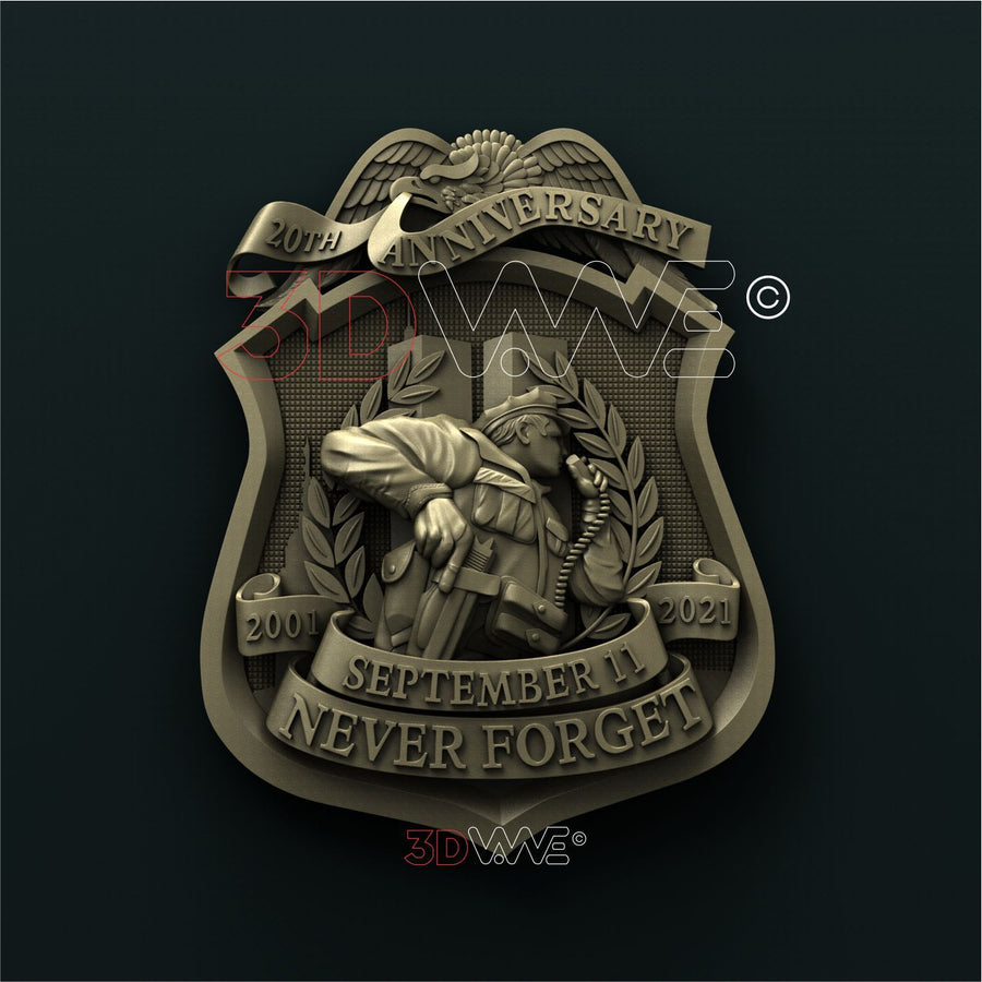 NEVER FORGET 9/11 3D STL 3DWave
