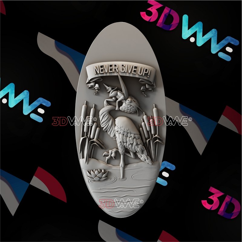 NEVER GIVE UP 3d stl 3DWave.us