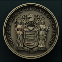 Thumbnail for NEW JERSEY STATE SEAL 3D STL 3DWave