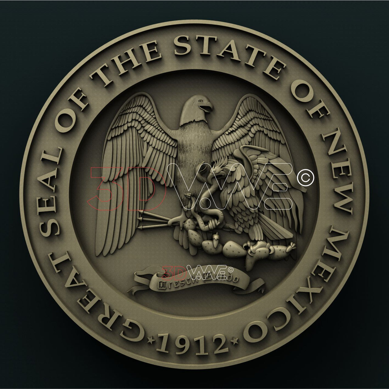 NEW MEXICO STATE SEAL 3D STL 3DWave