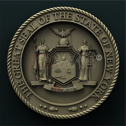 NEW YORK STATE SEAL 3D STL 3DWave