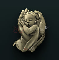 Thumbnail for NEWBORN BABY 3D STL 3DWave