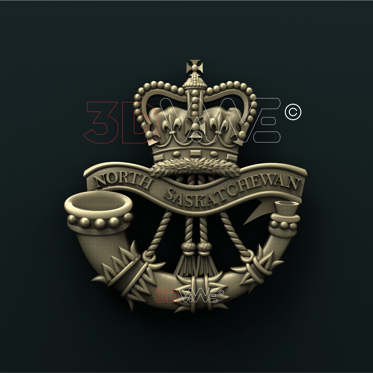 NORTH SASKATCHEWAN REGIMENT, CANADA 3D STL 3DWave