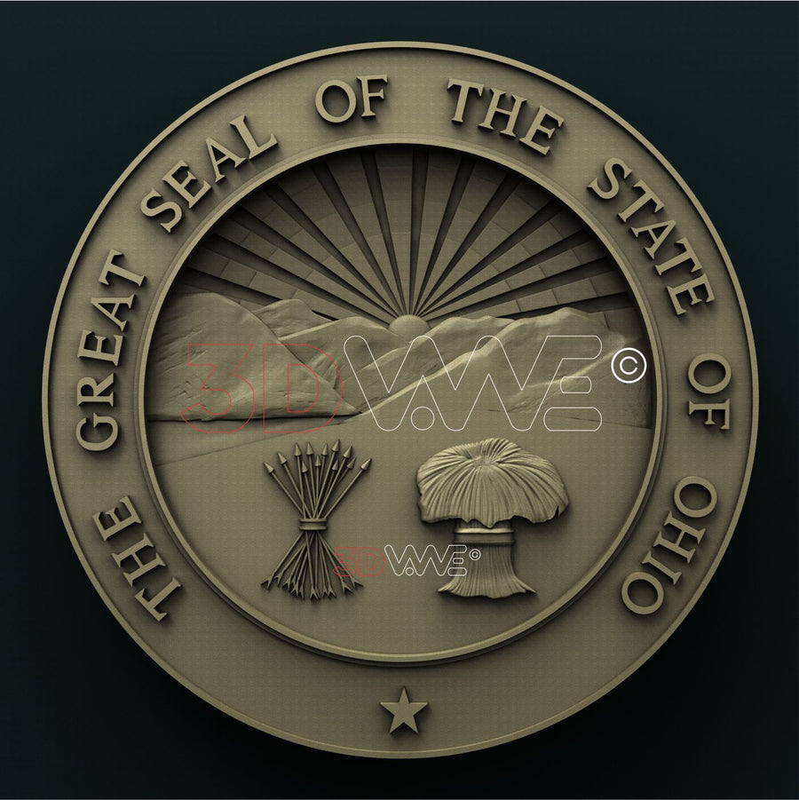 OHIO STATE SEAL 3D STL 3DWave