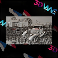 Thumbnail for OLD CAR AND BARN 3d stl 3DWave.us
