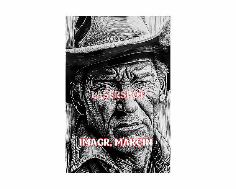 Old cowboy 3d illusion & laser-ready files - 3DWave.us