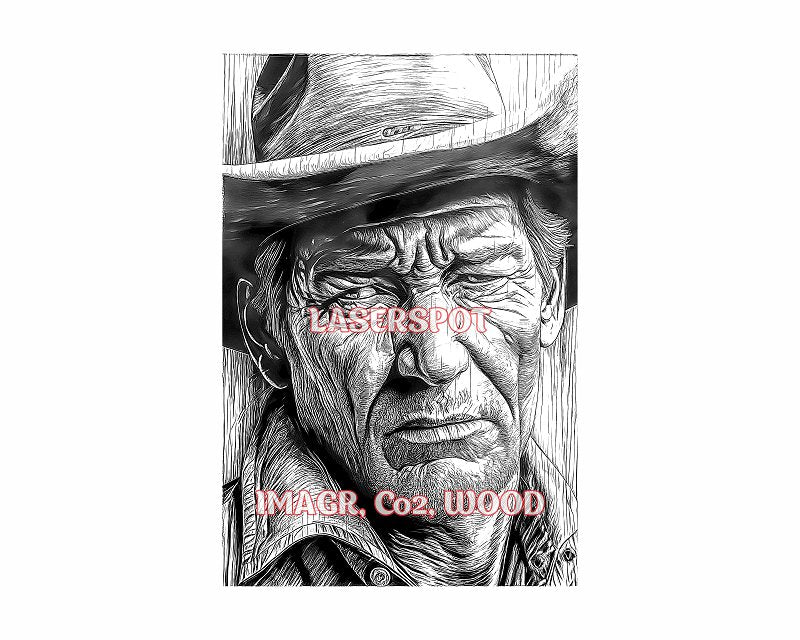 Old cowboy 3d illusion & laser-ready files - 3DWave.us