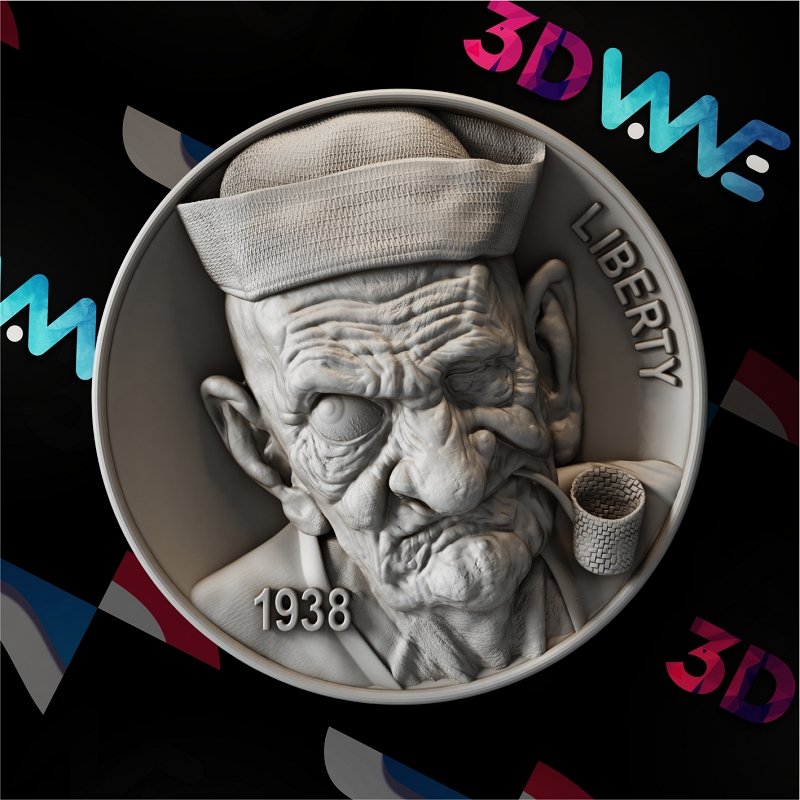 OLD SAILOR 3d stl 3DWave.us