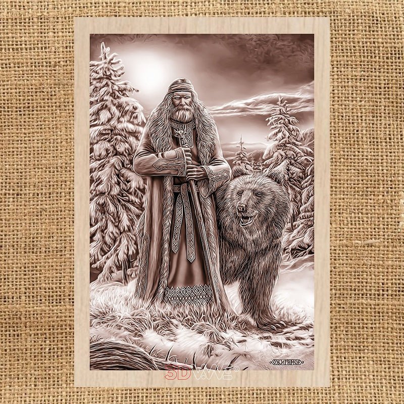 OLDMAN AND BEAR pyroprinter and laser-ready file 3DWave.us