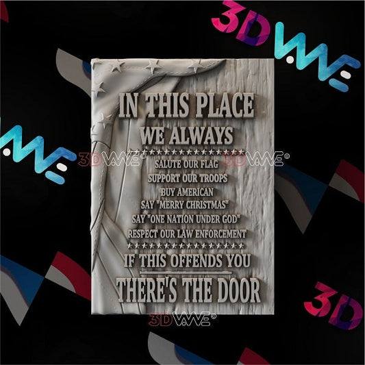 OUR PLACE RULES 3d stl 3DWave.us