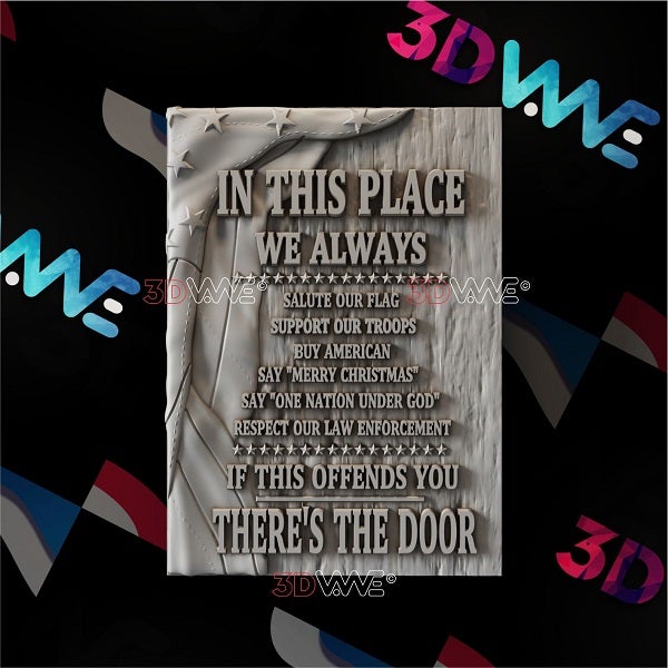 OUR PLACE RULES 3d stl 3DWave.us