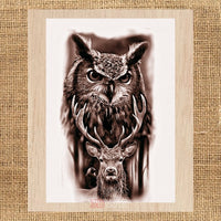 Thumbnail for OWL AND DEER pyroprinter and laser-ready files 3DWave.us