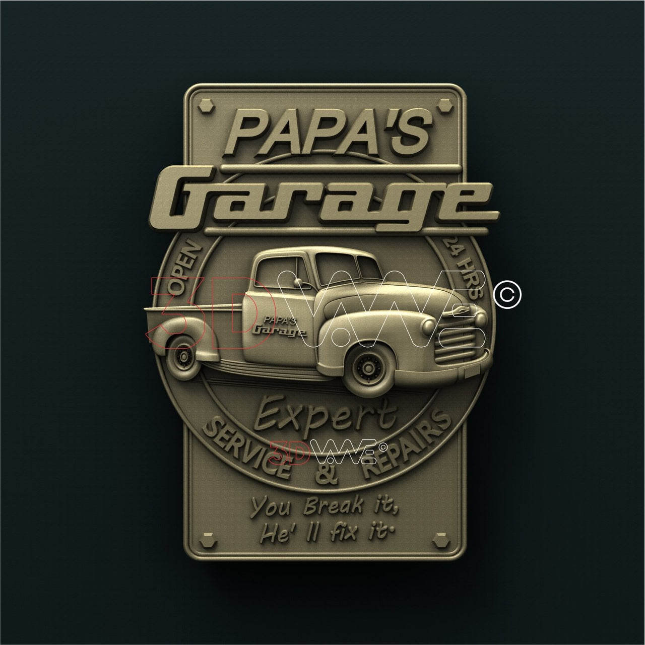 PAPA'S GARAGE 3D STL 3DWave