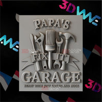 Thumbnail for PAPA'S GARAGE SIGN 3d stl 3DWave.us