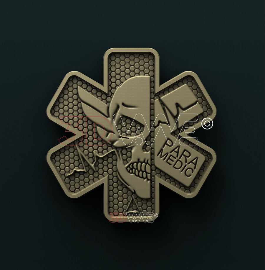 PARAMEDIC BADGE 3D STL 3DWave