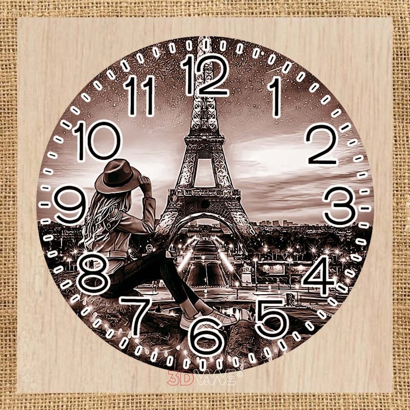 PARIS CLOCK pyroprinter & laser-ready file 3DWave.us