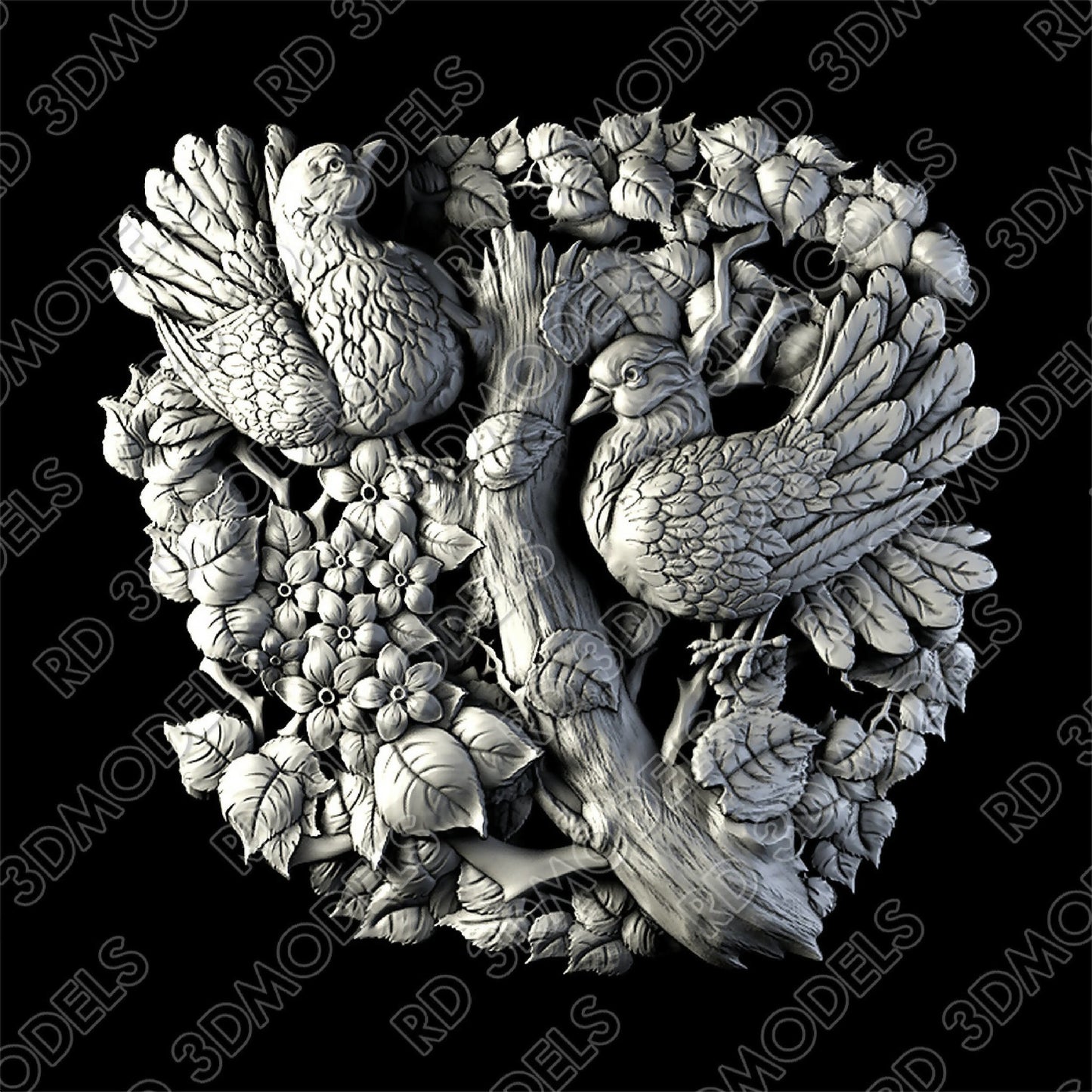 Pigeons 3d stl - 3DWave.us