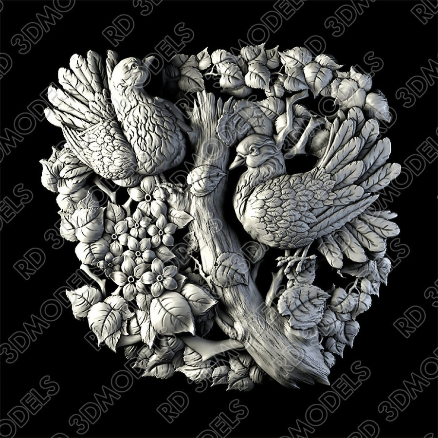 Pigeons 3d stl - 3DWave.us