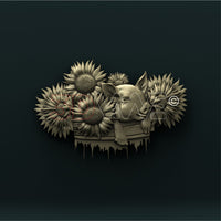 Thumbnail for PIGLET IN FLOWERS 3D STL 3DWave