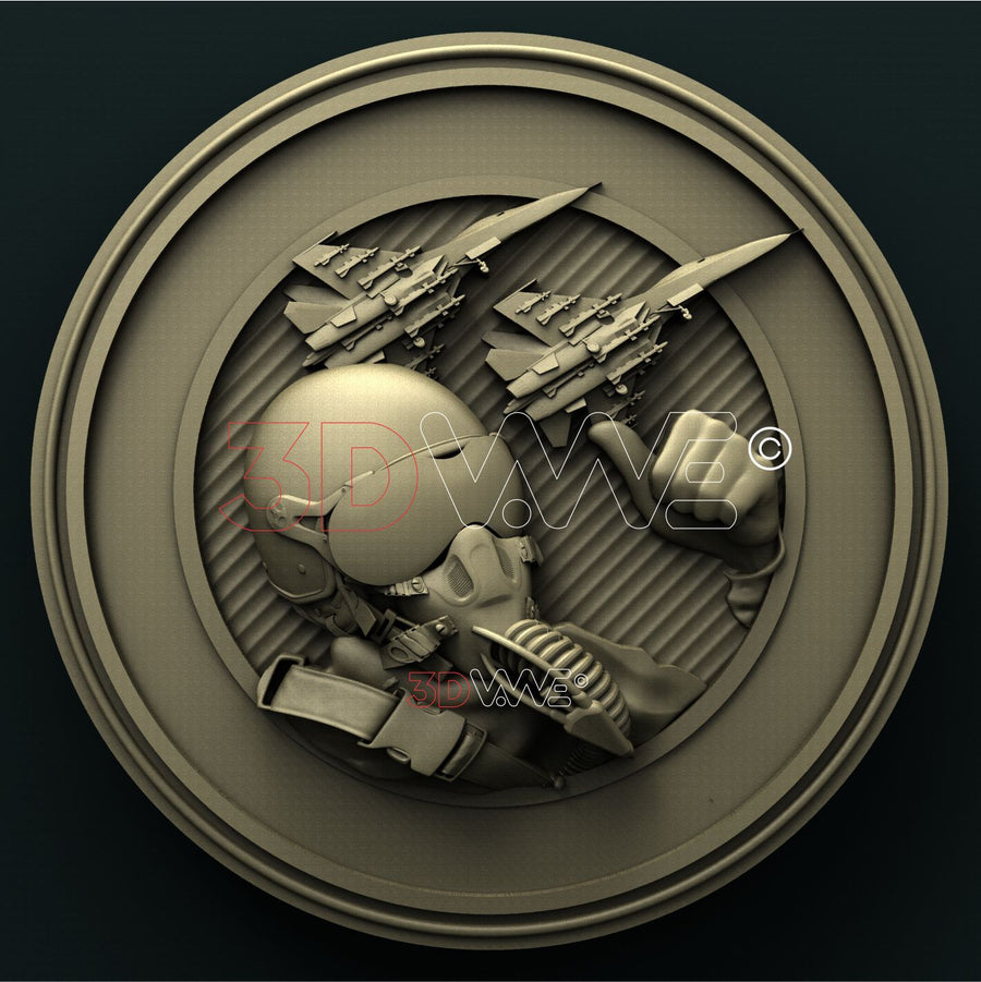 PILOT BLANK MEDALLION 3D STL 3DWave