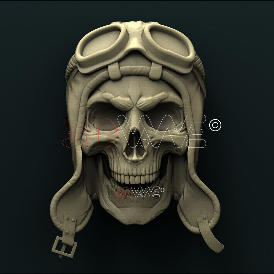 PILOT SKULL 3D STL 3DWave