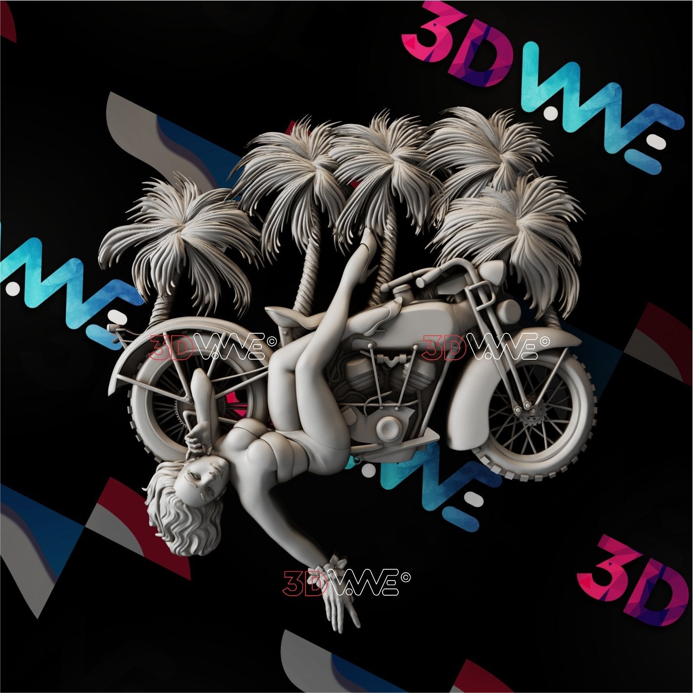 PIN-UP GIRL 3d stl 3DWave.us