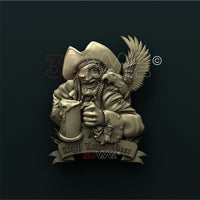 Thumbnail for PIRATE BEER SIGN 3d stl 3DWave