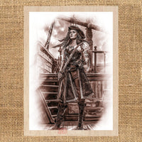 Thumbnail for Pirate girl pyroprinter & laser-ready file 3DWave.us
