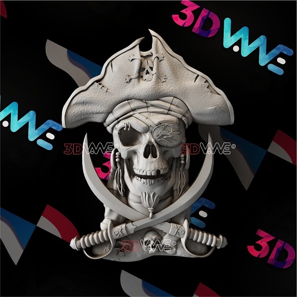 PIRATE SKULL 3d stl 3DWave.us