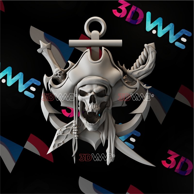 PIRATE SKULL 3d stl 3DWave.us