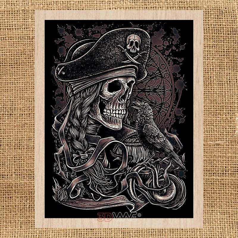 PIRATE SKULL Glowforge laser file 3DWave.us