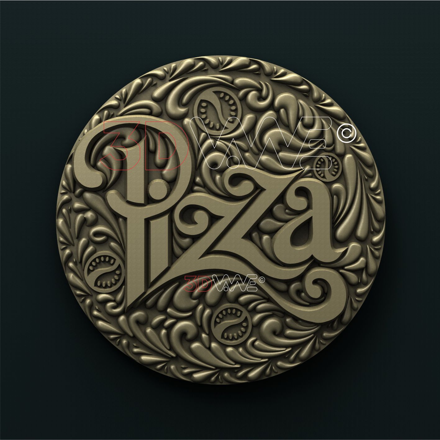 PIZZA SIGN 3D STL 3DWave