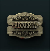 Thumbnail for PIZZERIA SIGN 3D STL 3DWave