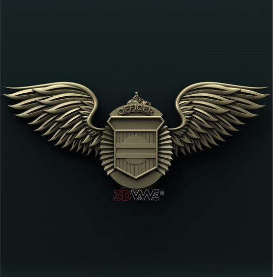POLICE BADGE 3D STL 3DWave