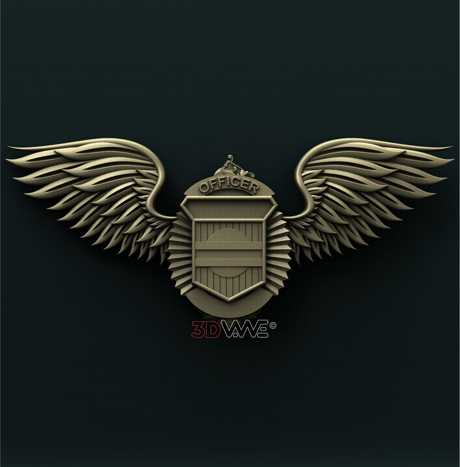 POLICE BADGE 3D STL 3DWave