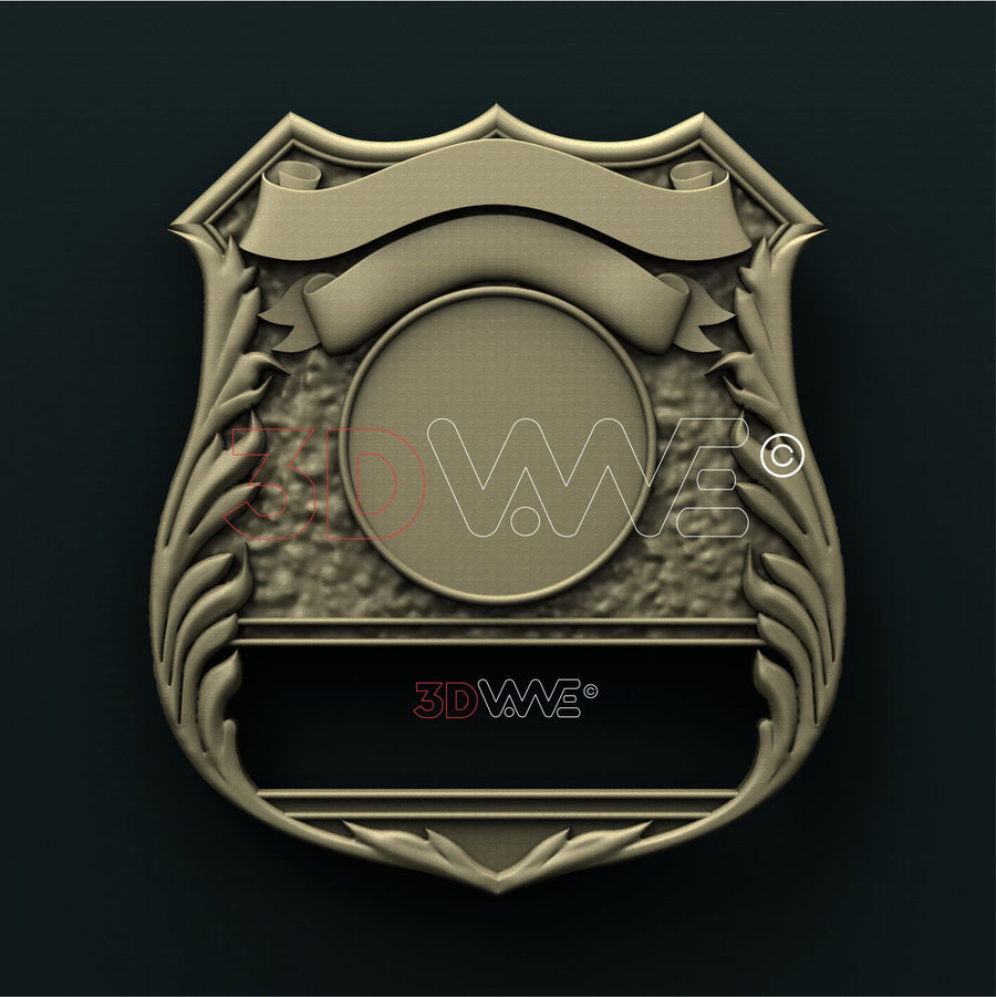 POLICE BADGE 3D STL 3DWave